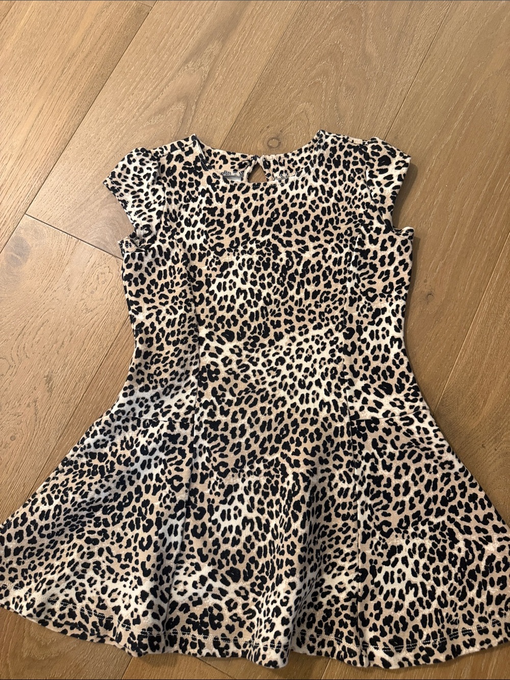 Gymboree Leopard Print Skater Dress - Black & Cream